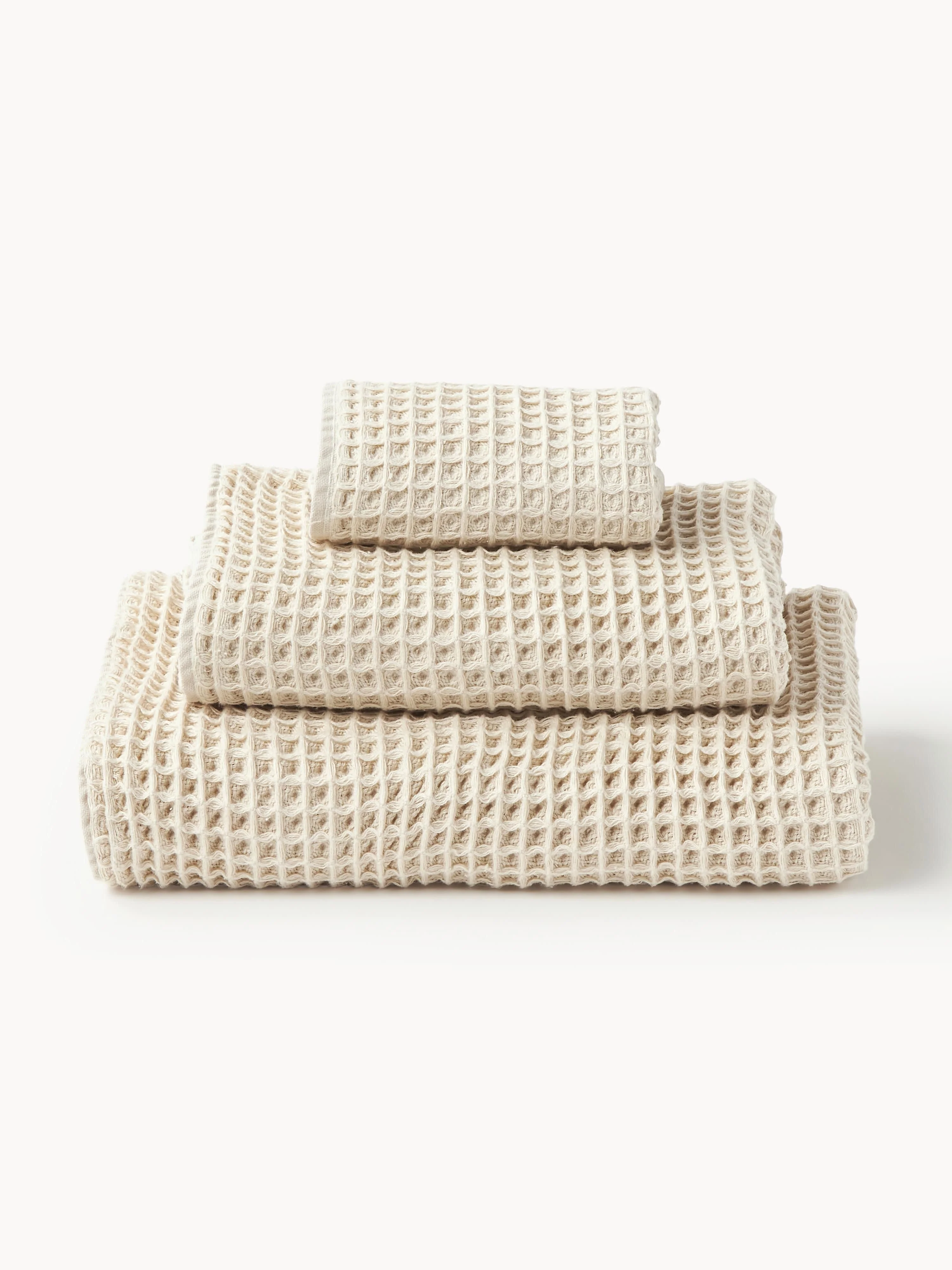 Handdoekenset Ines met wafelstructuur, in verschillende setgroottes