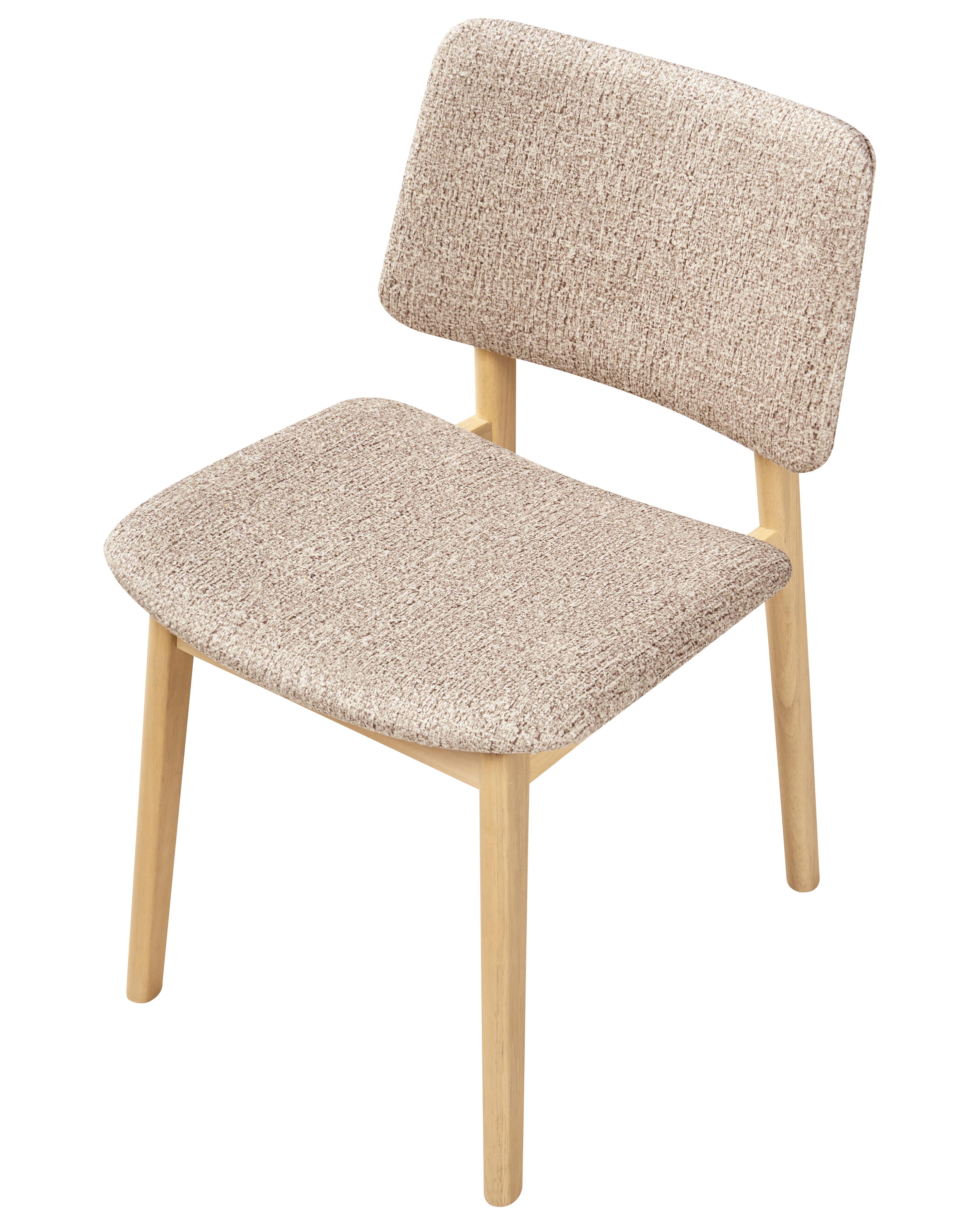 Set van 2 eetkamerstoelen BLANE Bouclé Lichtbruin/taupe