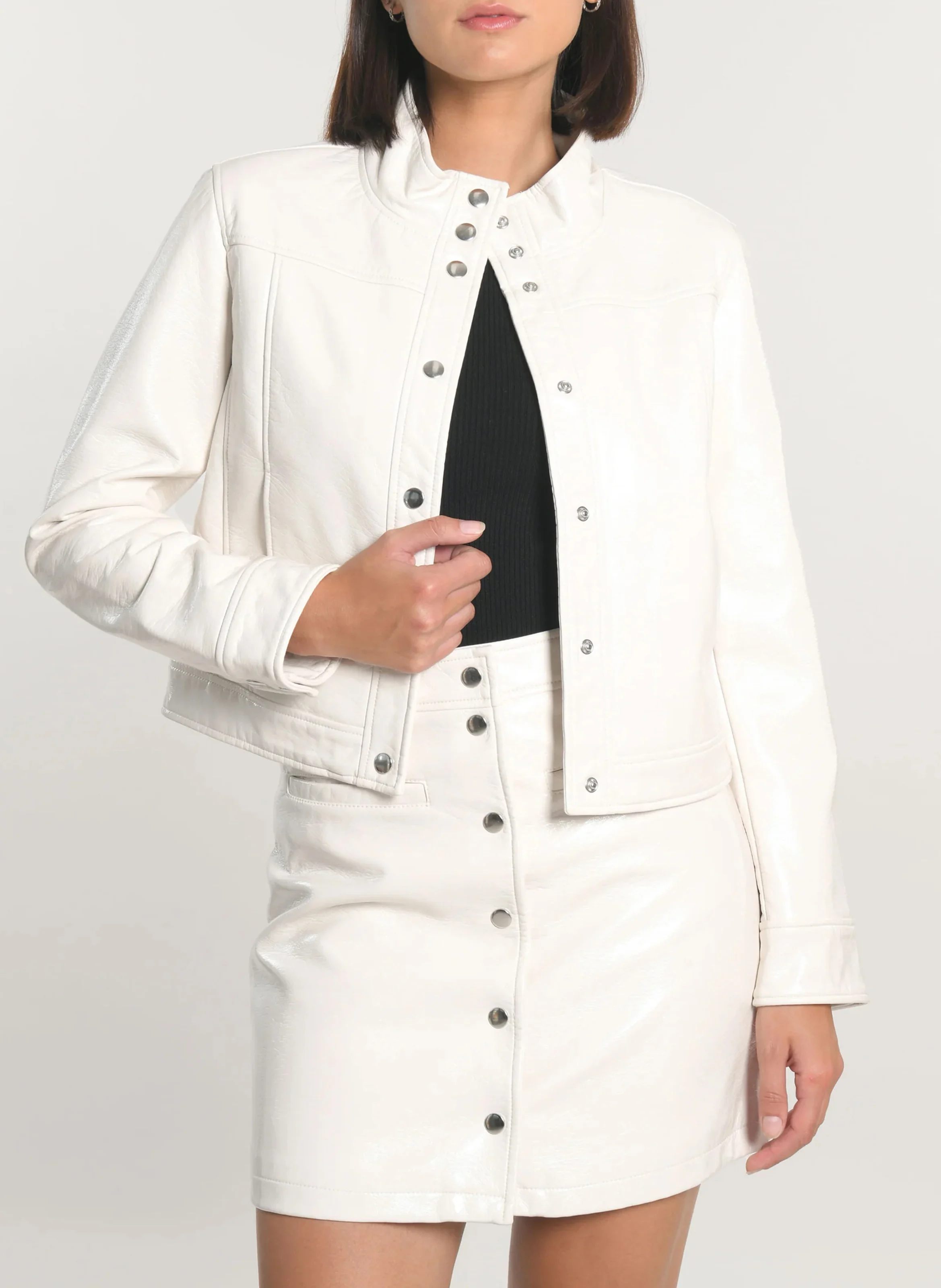 ROSIE - Veste courte col rond| Beige