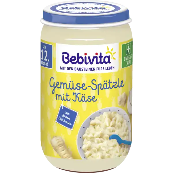 Bio Gemüse-Spätzle mit Käse