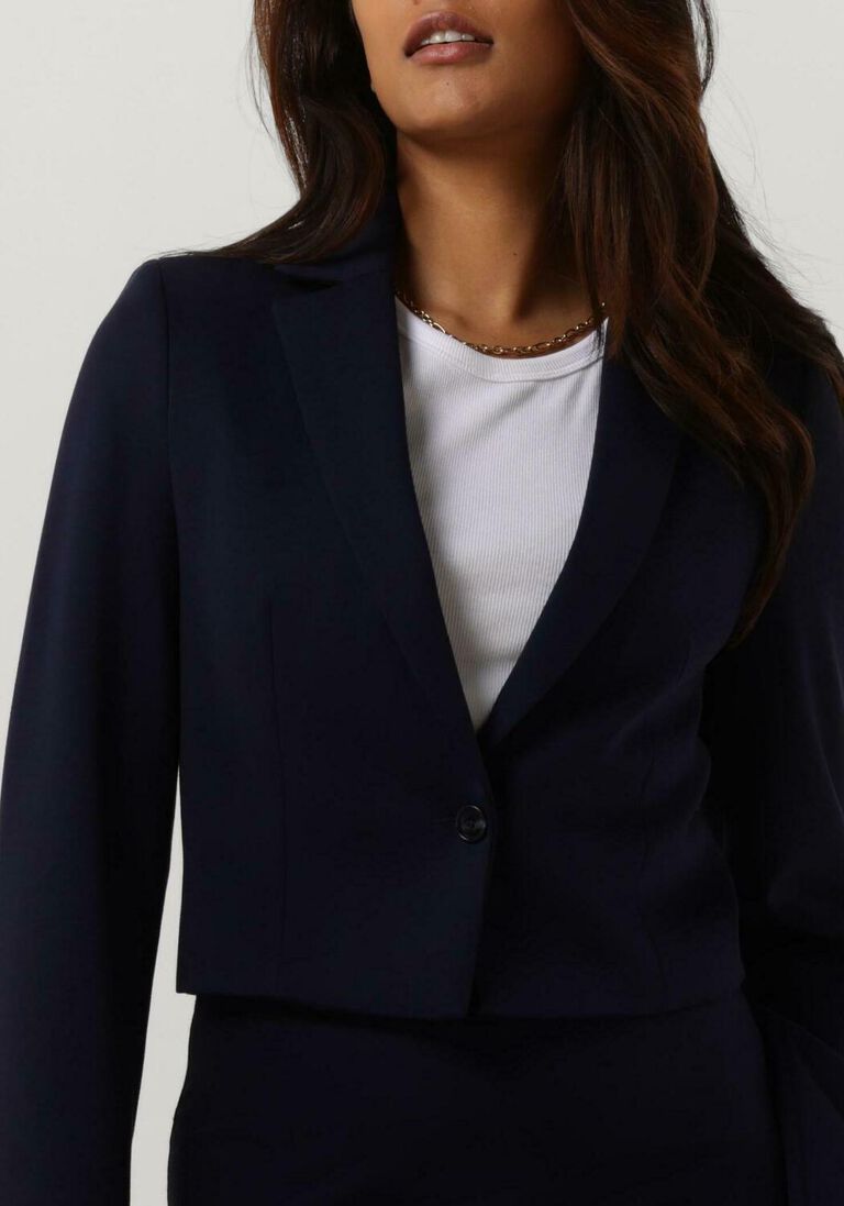 VANILIA donkerblauwe vanilia blazer short boxy blazer
