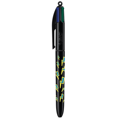 BIC 4 Couleurs - Stylo à bille 4 couleurs - 1 mm - pointe moyenne - néon
