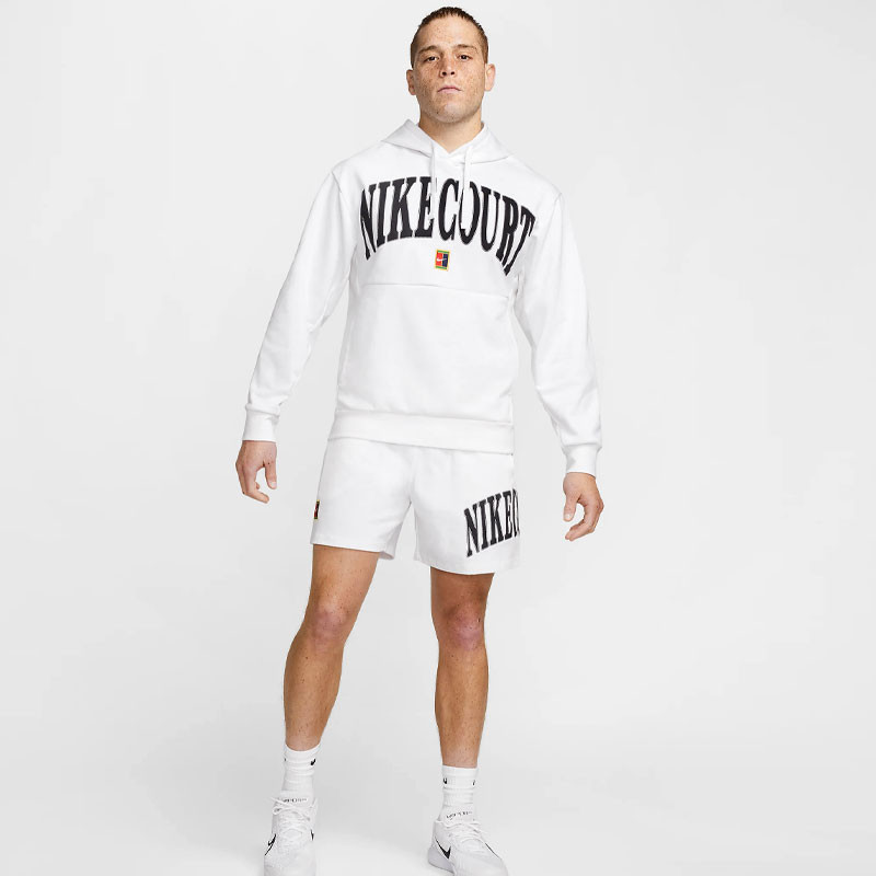 Sweat capuche Nike Court DriFit Heritage homme coloris blanc