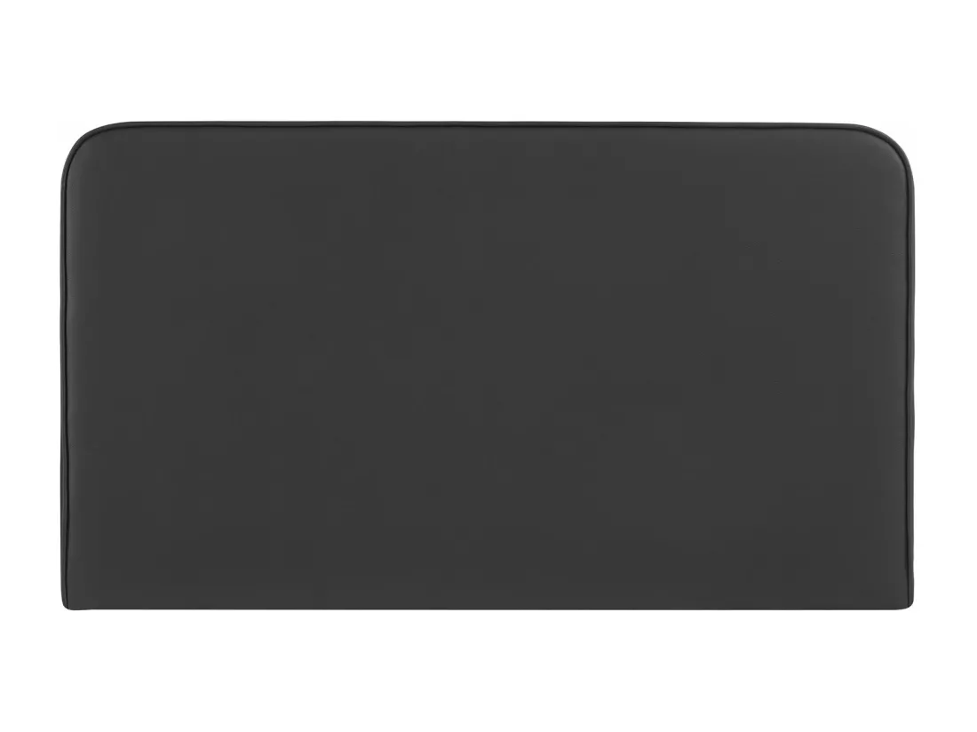 Tête de lit NAOFE 120, Rembourrée, Fixation murale, Design arrondi moderne, Pour lit 120 cm ou moins, Noir