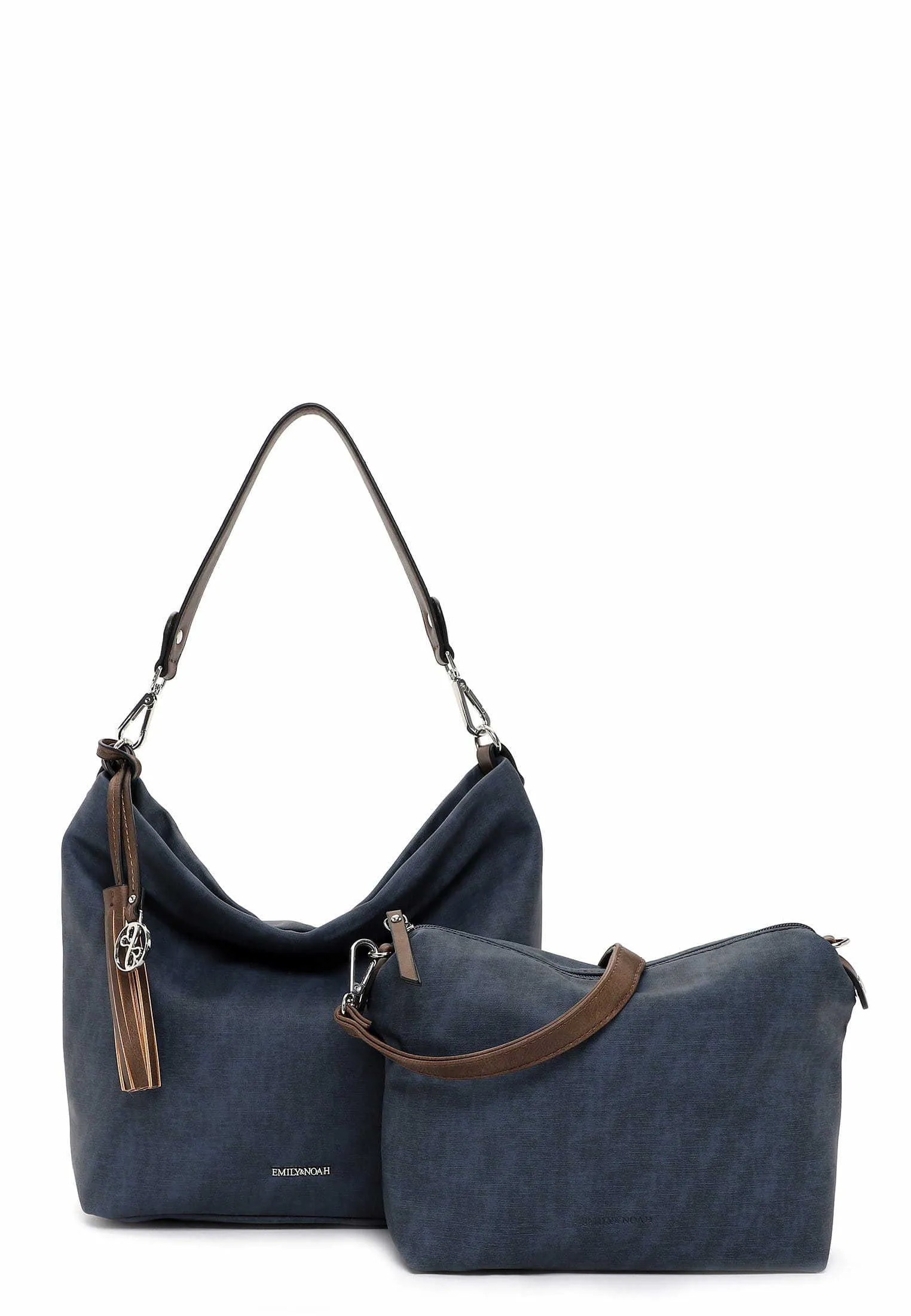 EMILY & NOAH Umhängetasche Blau Lederimitat  mit Bag in Bag