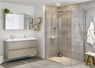 Paroi de douche à l'italienne GoodHome Beloya transparente 90 cm