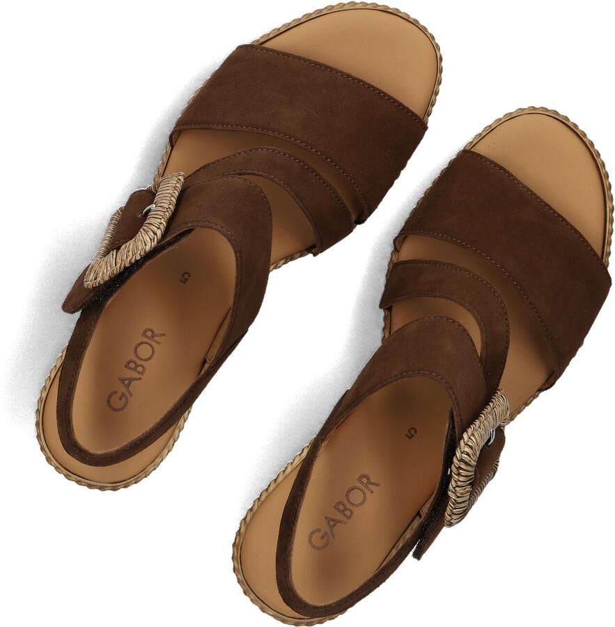 Gabor 771 Sandalen Met Sleehak Dames Bruin