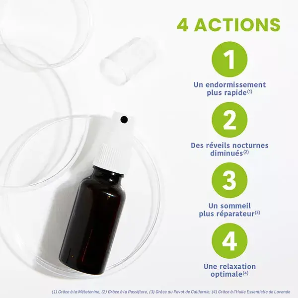 Spray de ação rápida Santarome Bio Somnifor - 1,9 mg de melatonina - 20 ml