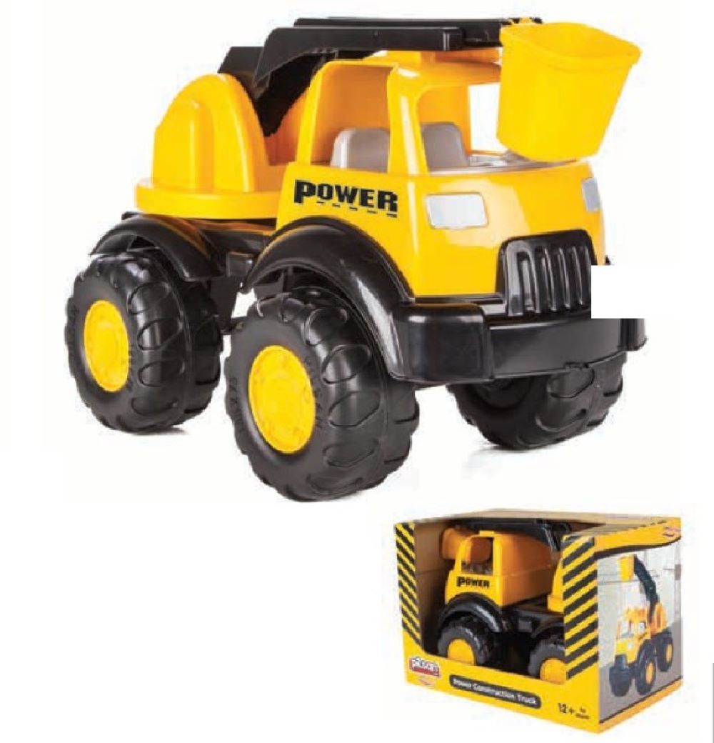Pilsan Spielzeug LKW 06521 Kranwagen 360º drehbar, Länge 44 cm, ab 3 Jahren gelb