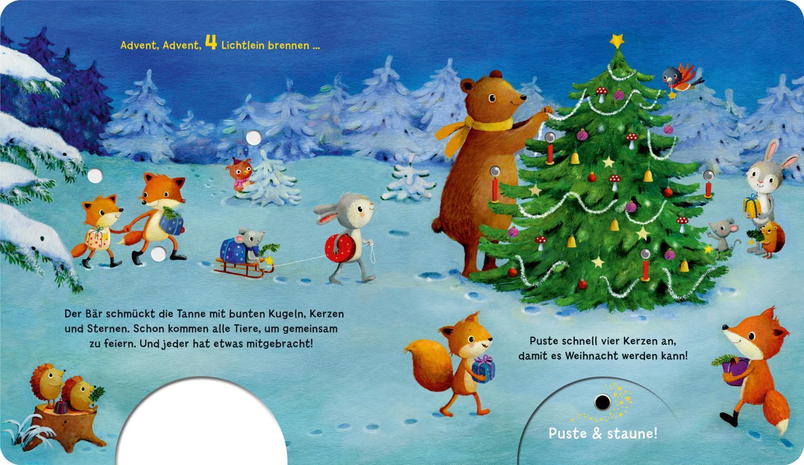 Mein Puste-Licht-Buch: Advent, Advent, ein Lichtlein brennt