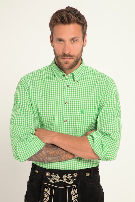 Karohemd, Trachten, Langarm, Buttondown-Kragen, Modern Fit, bis 8 XL