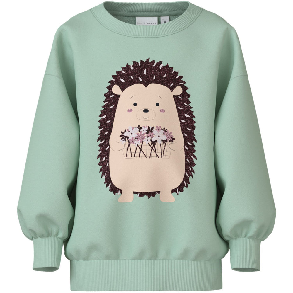 Køb Name It Gossamer Green Nmfvalona Ls Long Rlx Sweat Sæt Unb