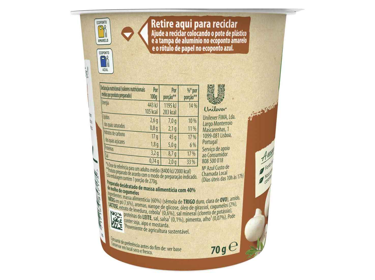 PASTA KNORR POT COGUMELOS 70G