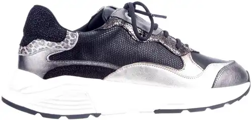 Xsensible zwart/metallic Rainbow 33011.3.915 - maat 38 veterschoen zwart/metallic - maat 38 Calandschoen