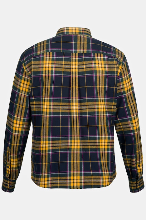 Karo-Flanellhemd, Langarm, Buttondown-Kragen, Modern Fit, bis 8 XL