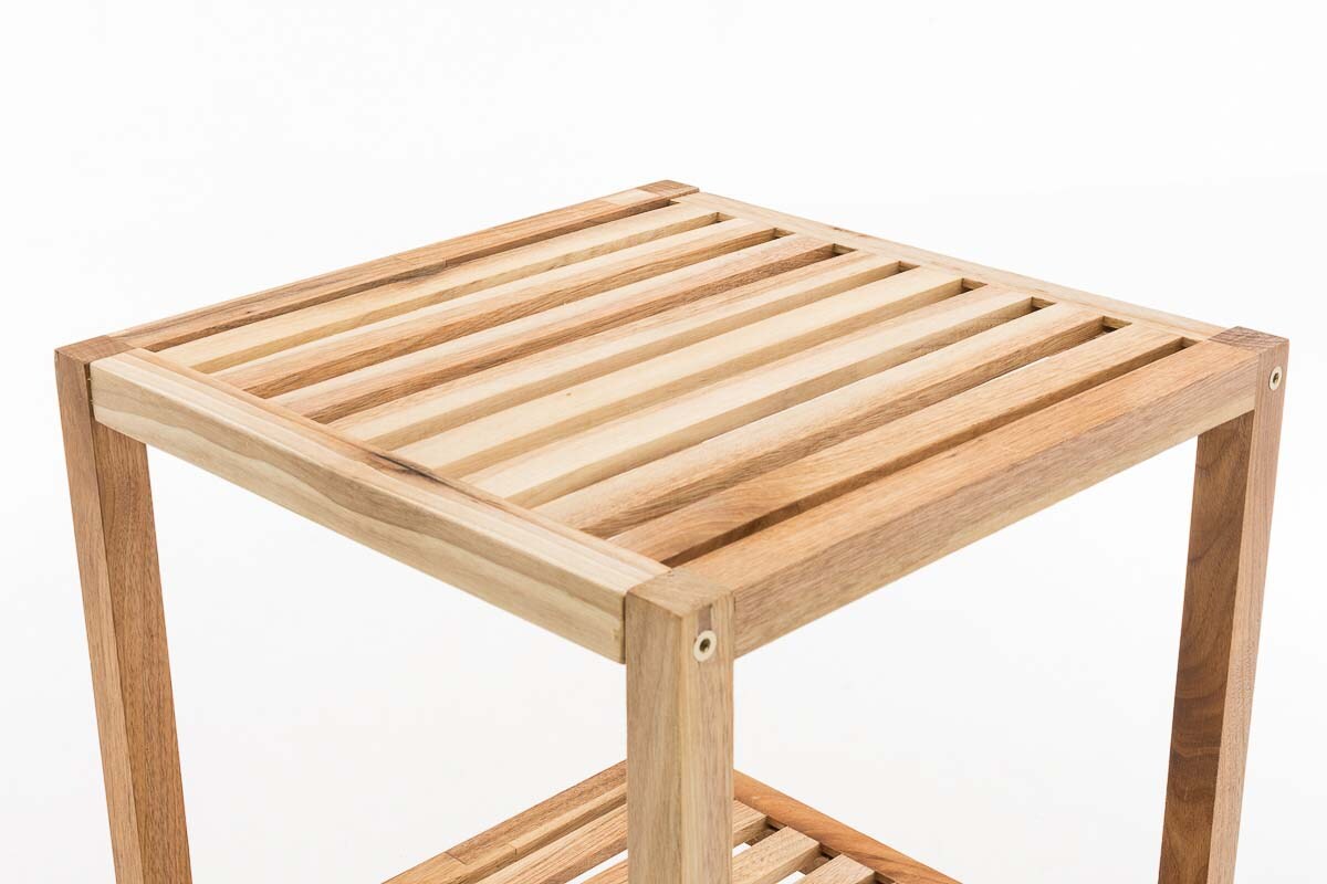CLP Standregal aus Holz | Holzregal in verschiedenen Höhen erhältlich | Badezimmerregal mit 3-5 Ablageflächen