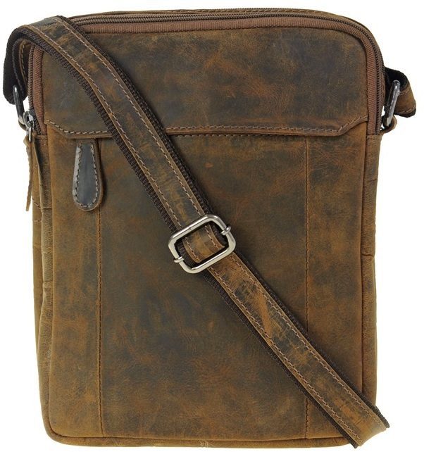 LD Lederwaren Unisex Bag XL Bruin