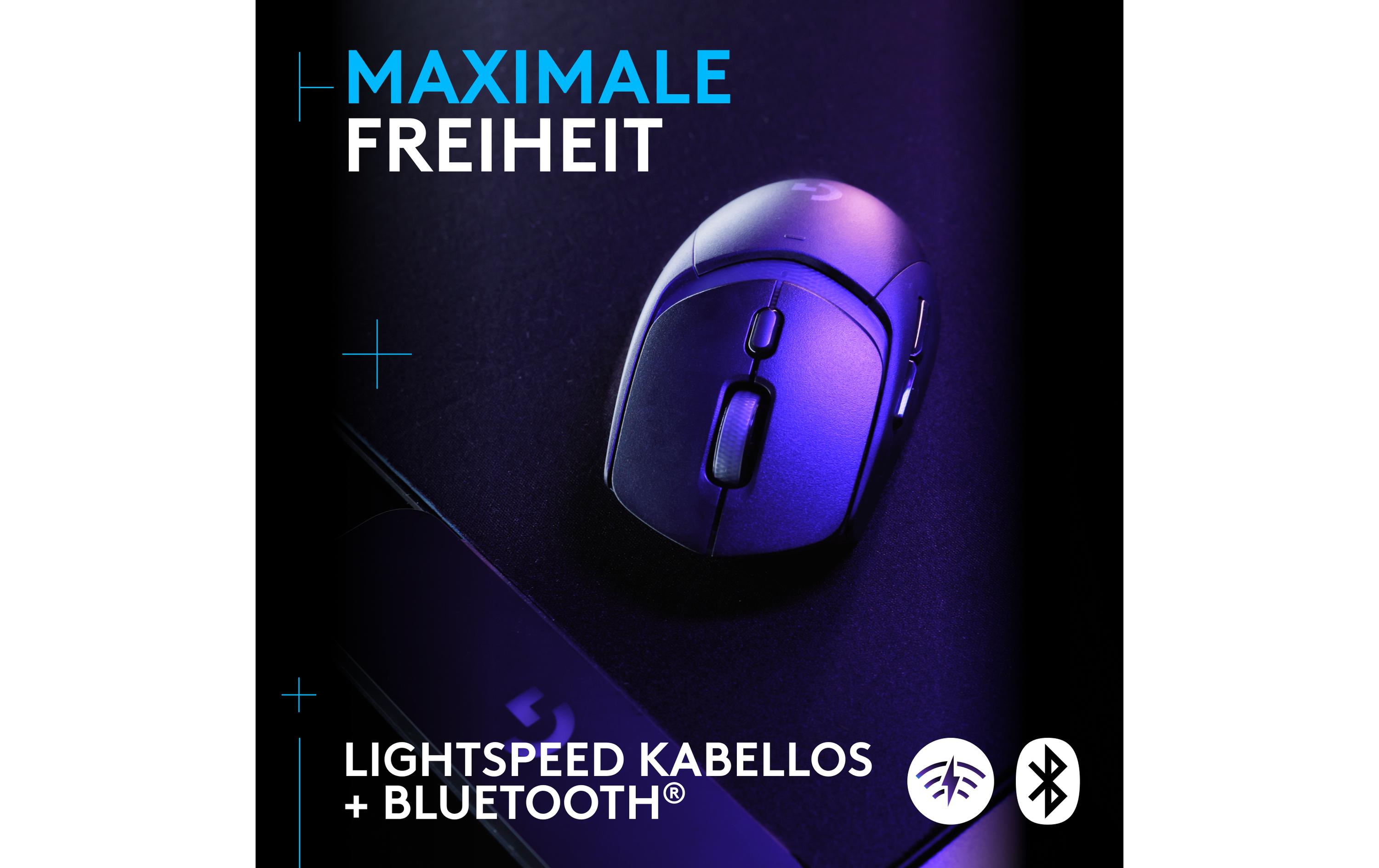 Gaming-Maus G309 Lightspeed SchwarzKabellose Gaming-Maus mit Lightspeed Wireless und Bluetooth Verbindung