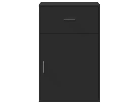 Armoire de rangement noir 56,5x39x90 cm bois d'ingénierie