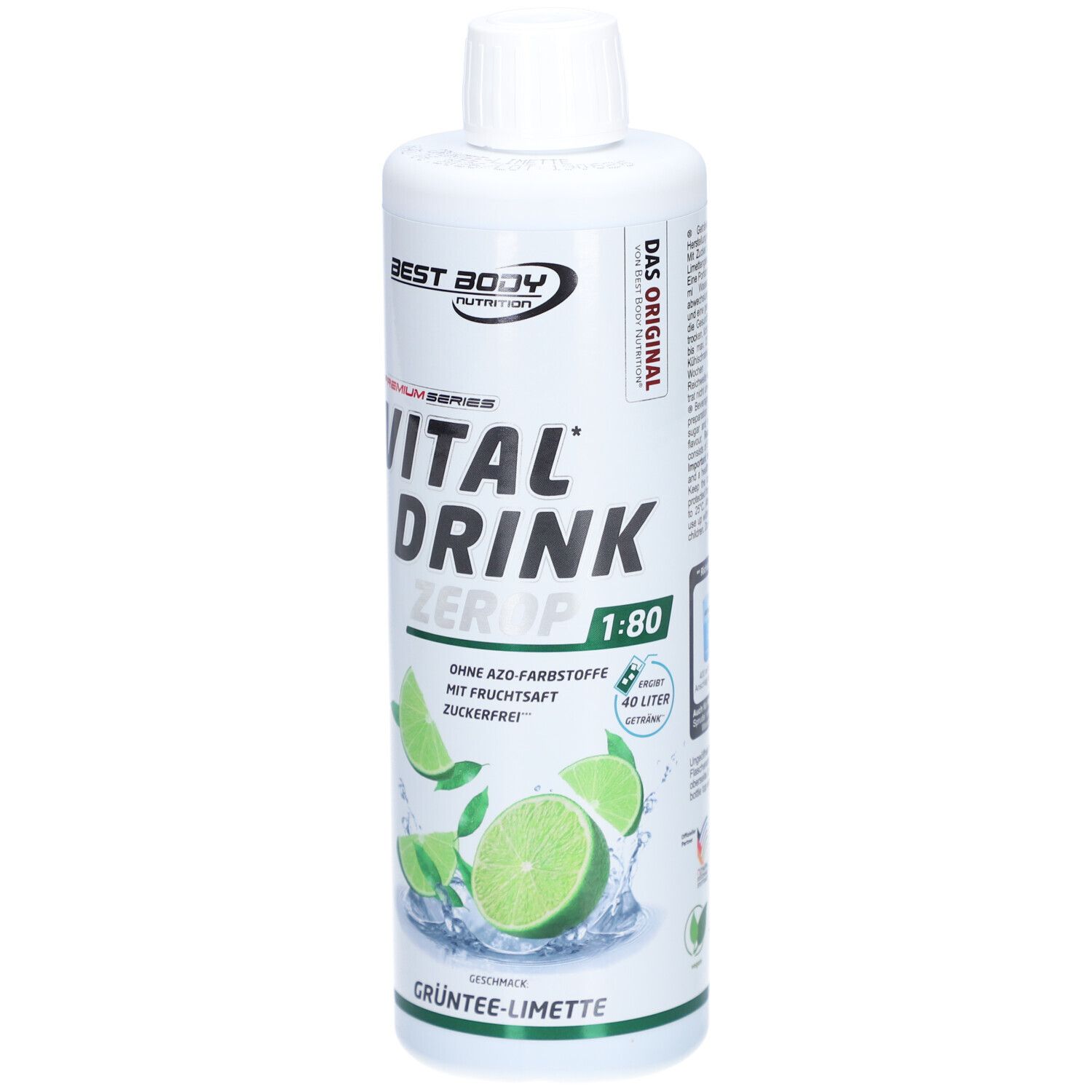 BEST BODY NUTRITION VITAL DRINK ZEROP® GRÜNTEE LIMETTE 500 ml