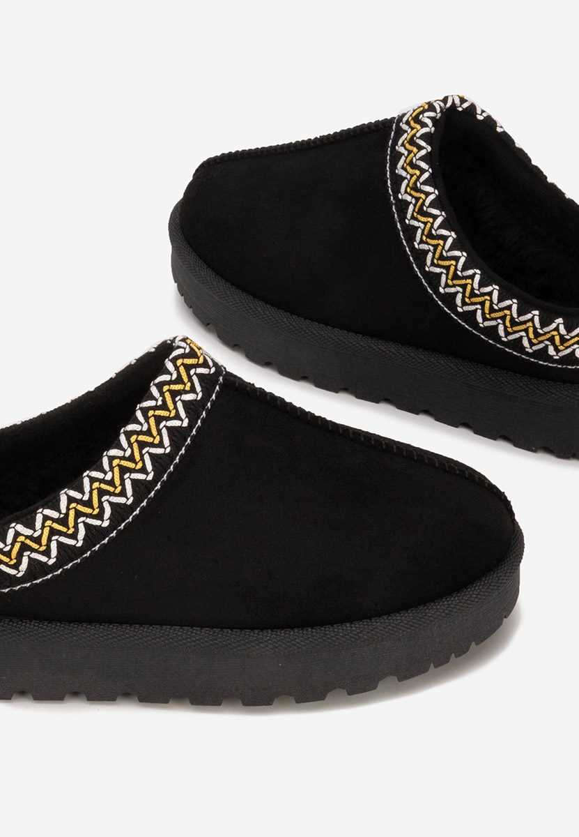 Pantoufles noirs Fete Eniko