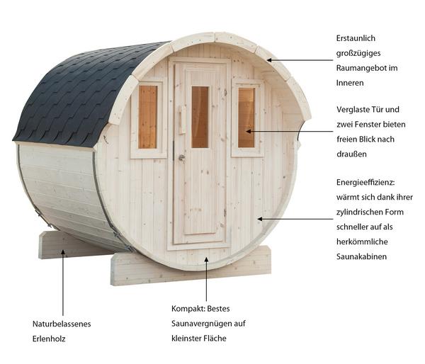 Wolff Finnhaus Saunafass Basic 230 Bausatz,