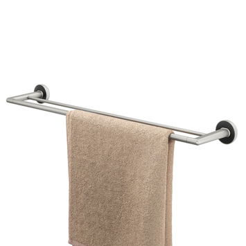 Tiger handdoekrek Cooper dubbel 65,2 cm RVS geborsteld / Zwart