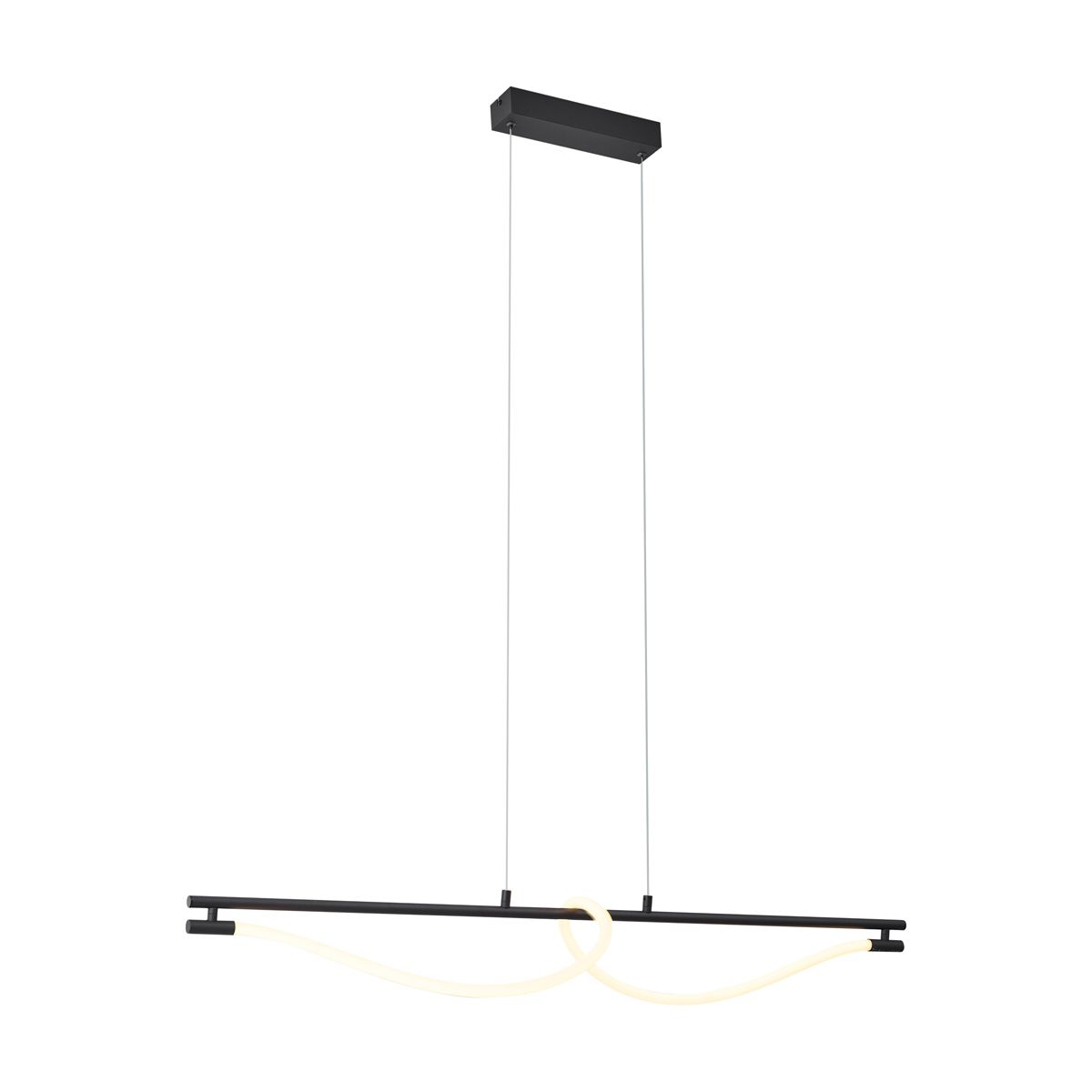 Moderne hanglamp zwart incl. LED 3-staps dimbaar - Twirl