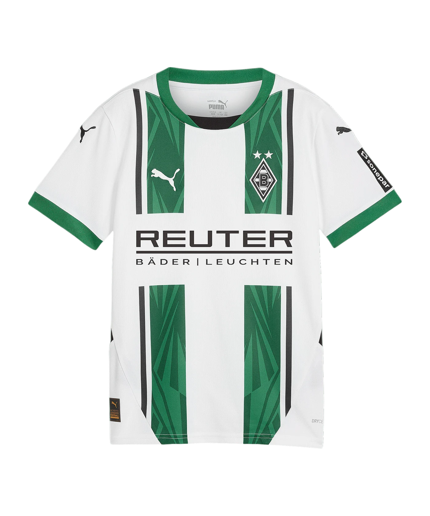 PUMA Borussia Mönchengladbach Trikot Home mit Sponsor 2024/2025 Kids White F01