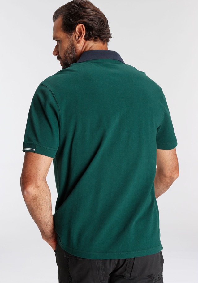Man's World Poloshirt , Kurzarm,  mit Print, Stickerei und Badge,  Polokragen