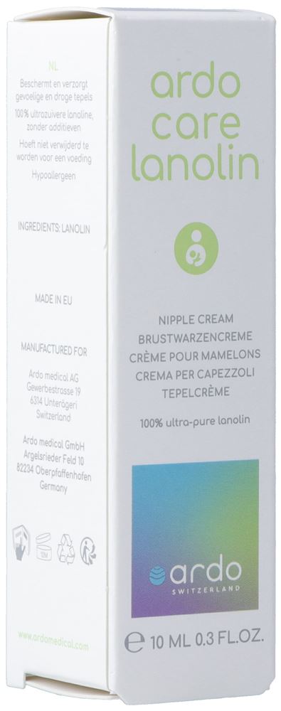 ARDO CARE LANOLIN Brustwarzencreme Creme deutsch/französisch/italienisch/niederländisch/englisch Tb 10 ml