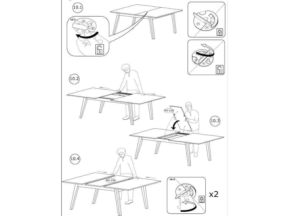 Table extensible salle à manger MALMO coloris chêne clair
