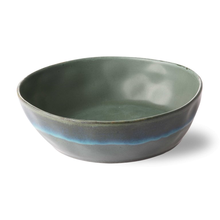 HKliving 70's Ceramic pastabord Ø19.5 set van 2 golden hour