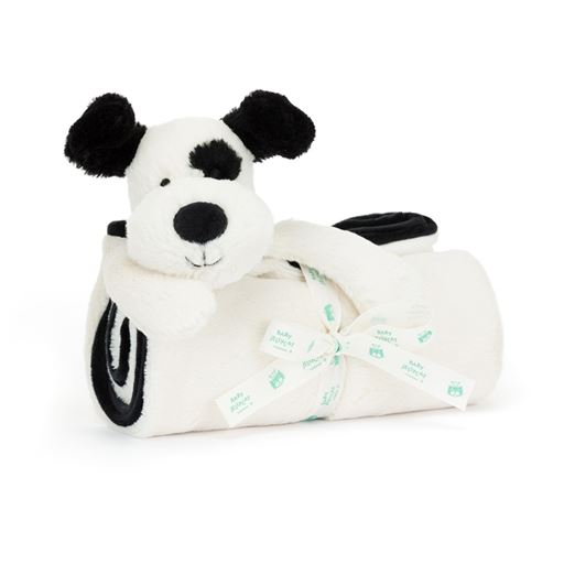 JELLYCAT Bashful Kanin Tæppe, Black/Cream