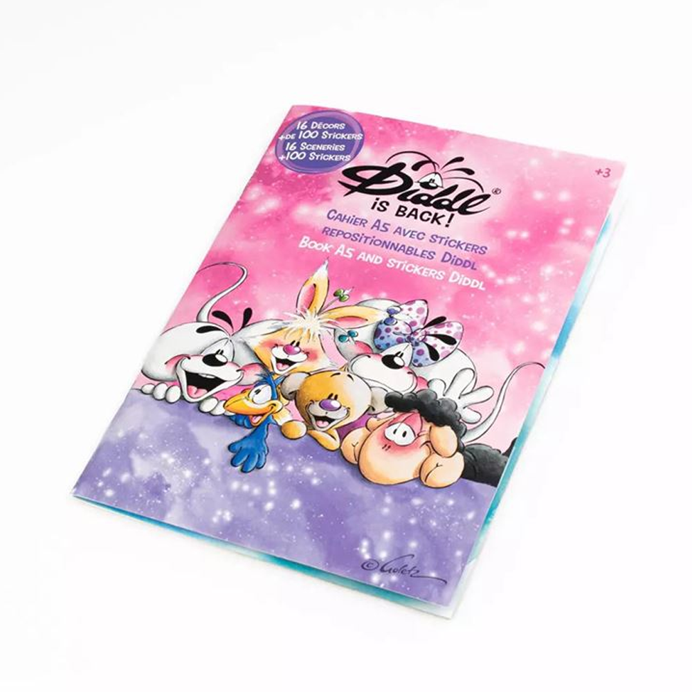 (8-tlg. Set) A5 Sticker Heft mit 16 Seiten inkl. Sticker Bögen Sammlerstück (114129) Lizenziert - Pink / Violett