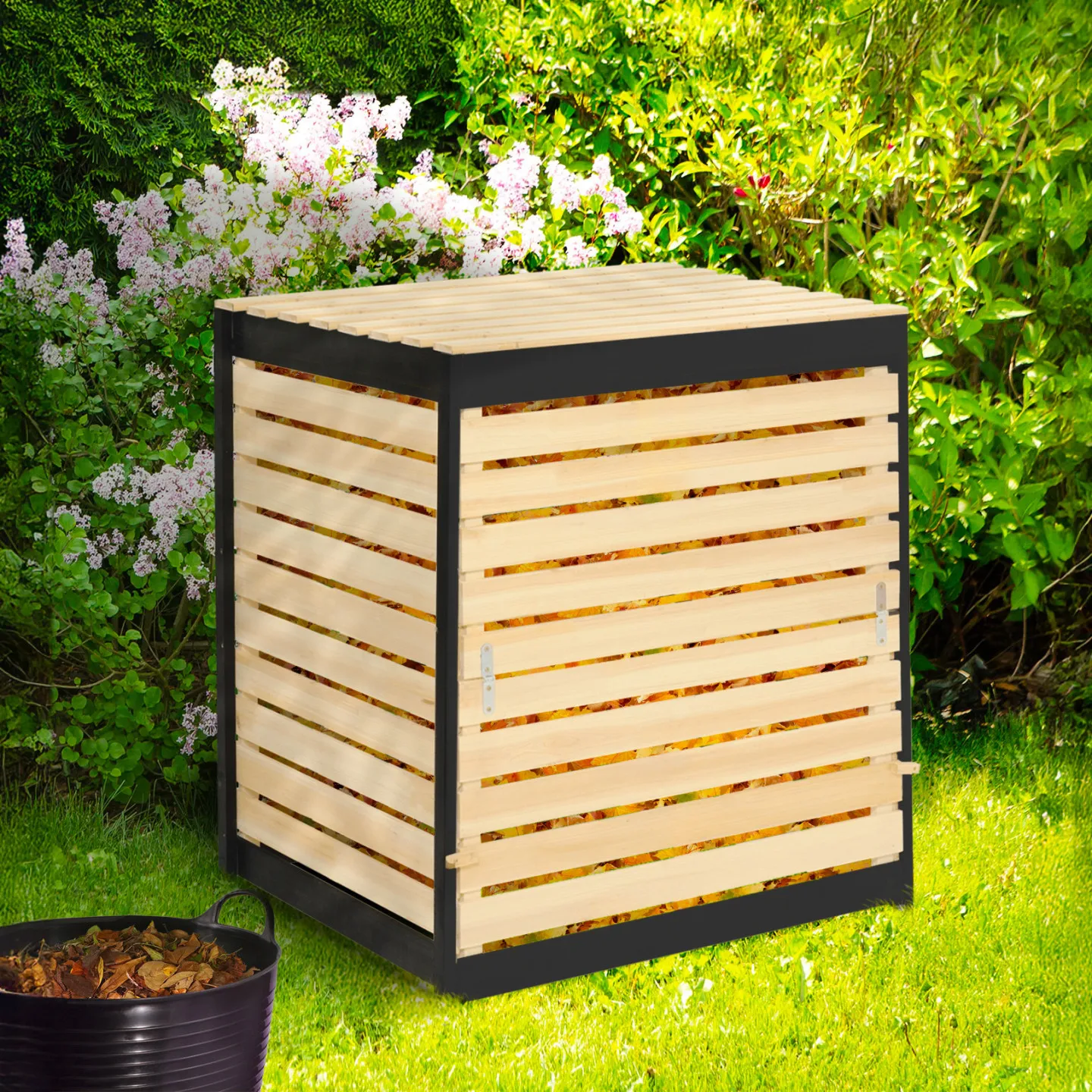 Bac de compostage en bois 500L