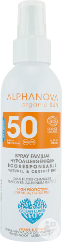 Alphanova Sun Spray Familial Hypoallergénique IP50 Bio 150g