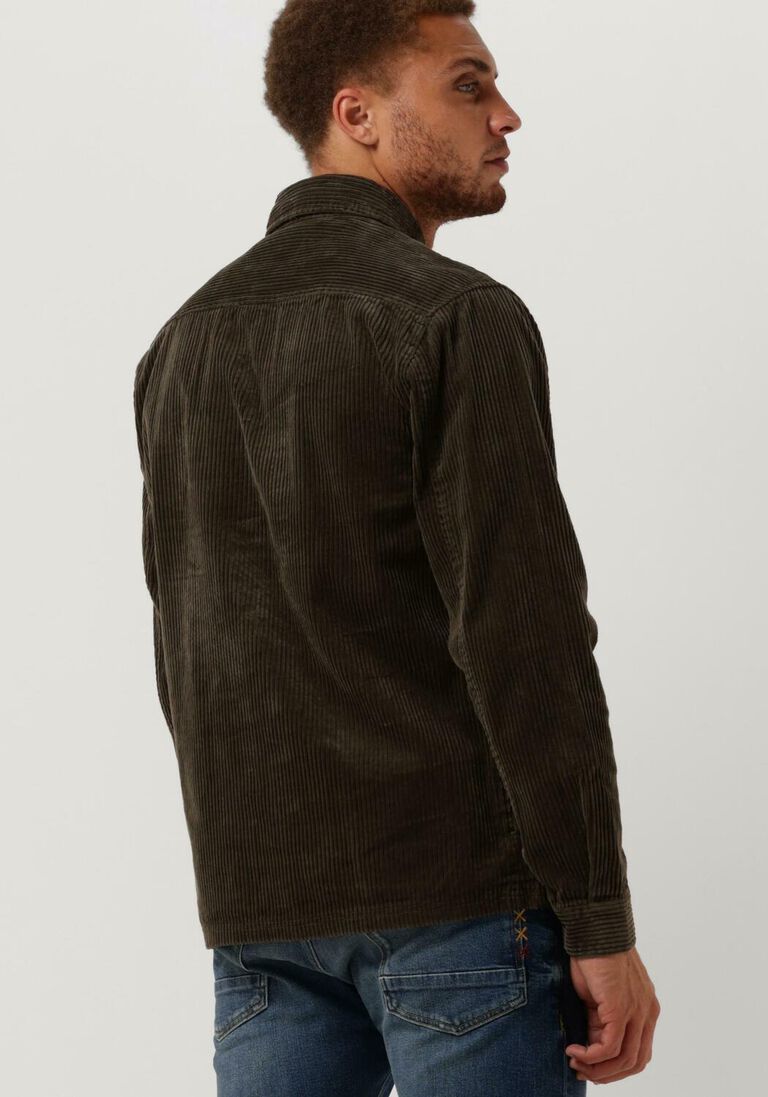 ANERKJENDT donkergroene anerkjendt overshirt akoscar wide corduroy