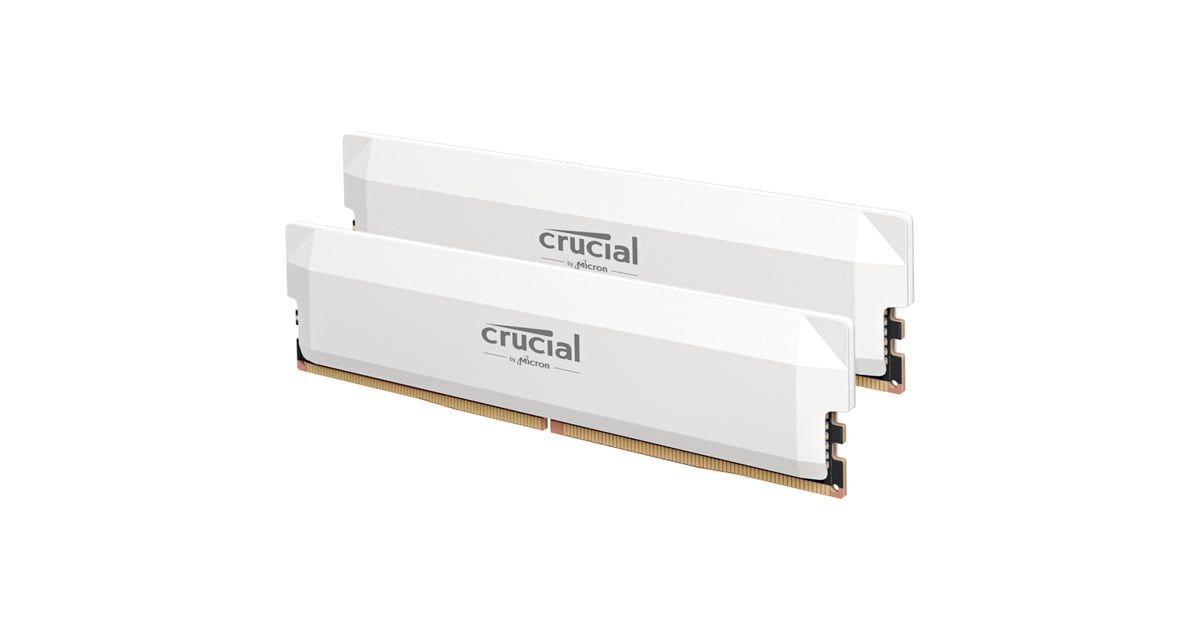 Crucial32 GB DDR5-6000 (2x 16 GB) Dual-Kit werkgeheugen  (Wit, CP2K16G60C36U5W, XMP 3.0, EXPO)