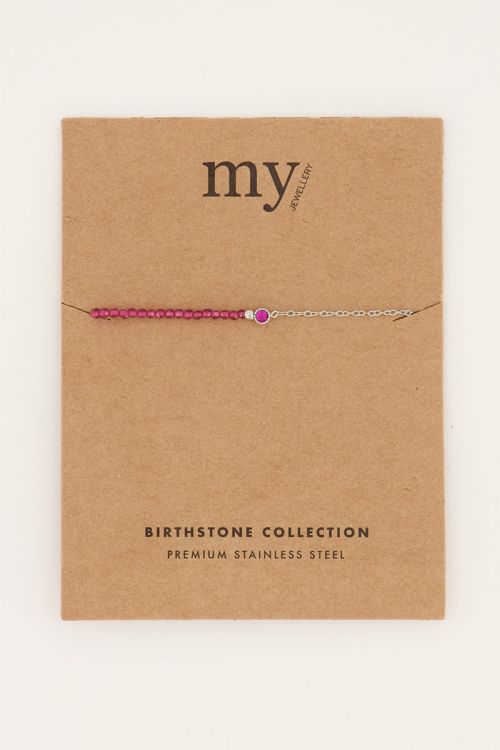 Geboortesteen armband