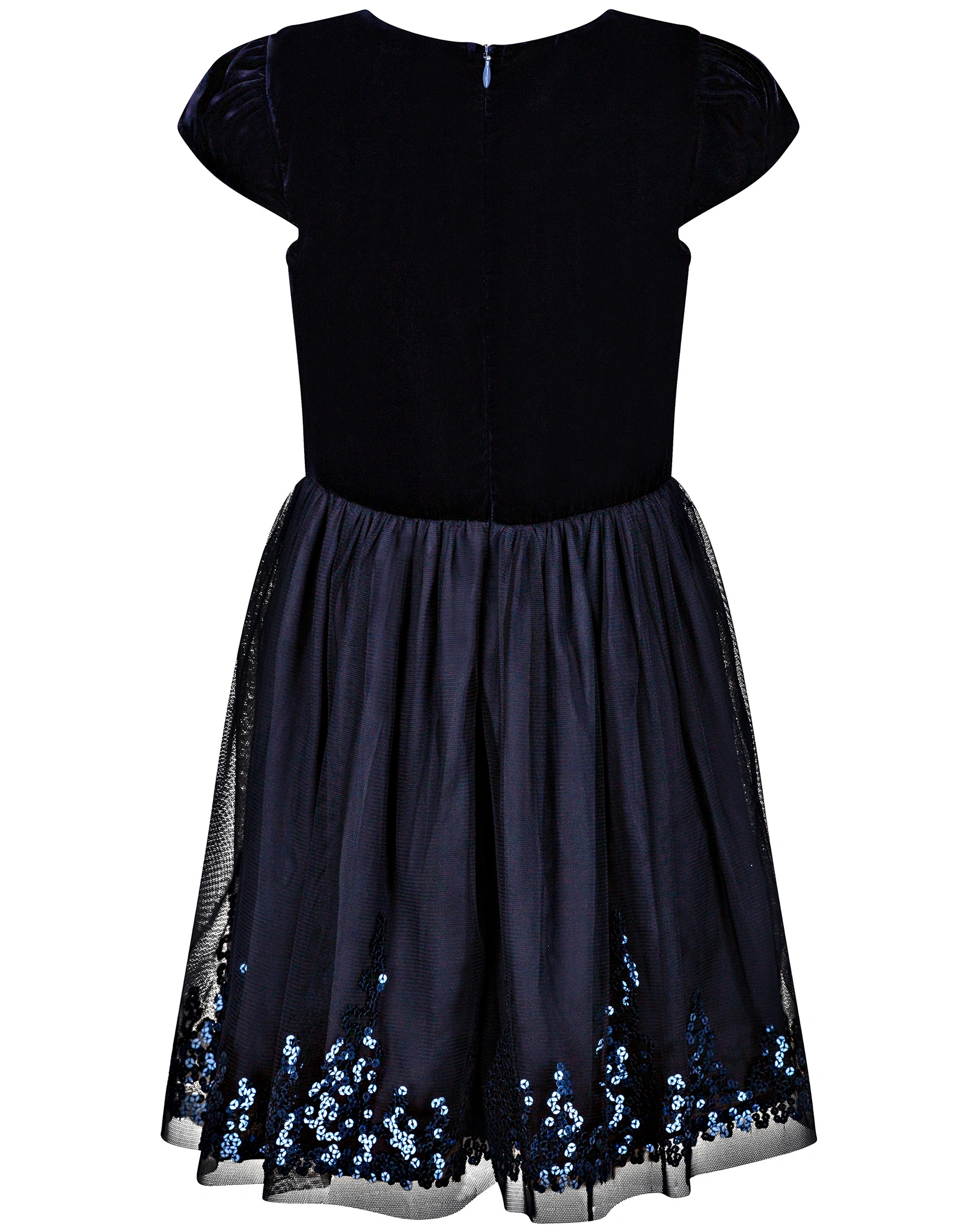 Kurzarm-Kleid ELEGANTA in navy