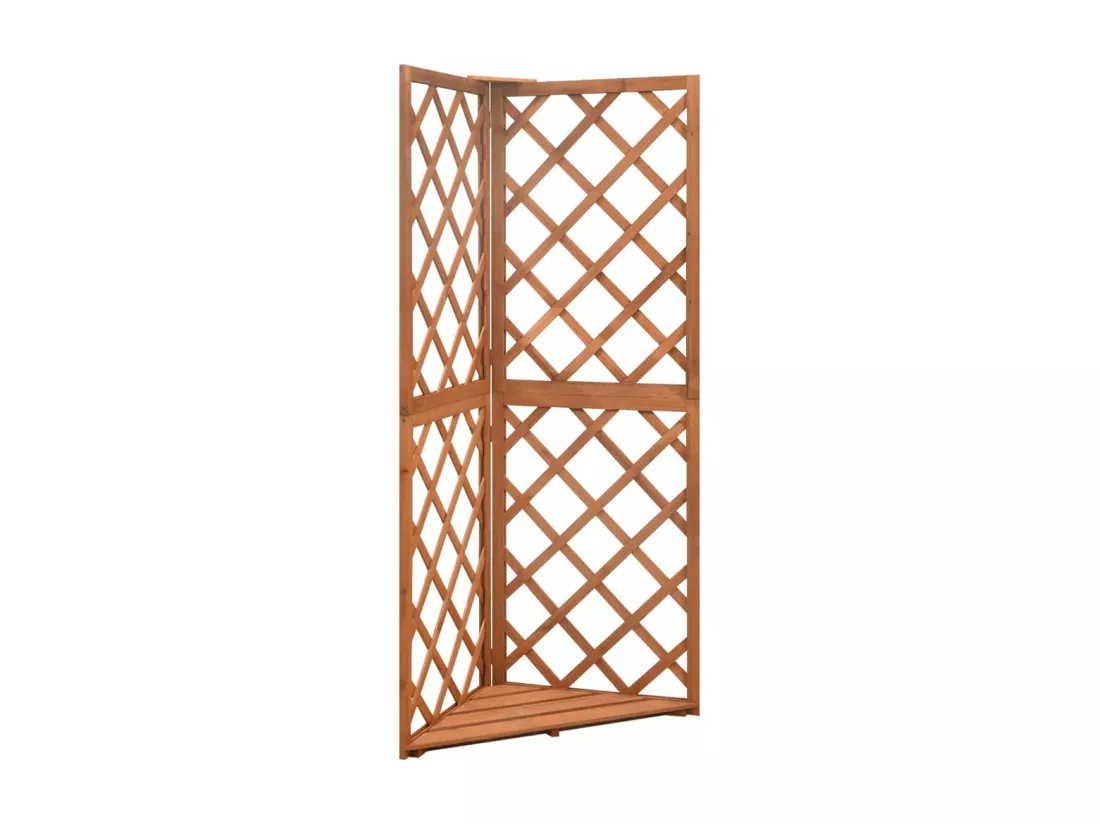 Treillis d'angle 50x50x145 cm Bois de sapin massif