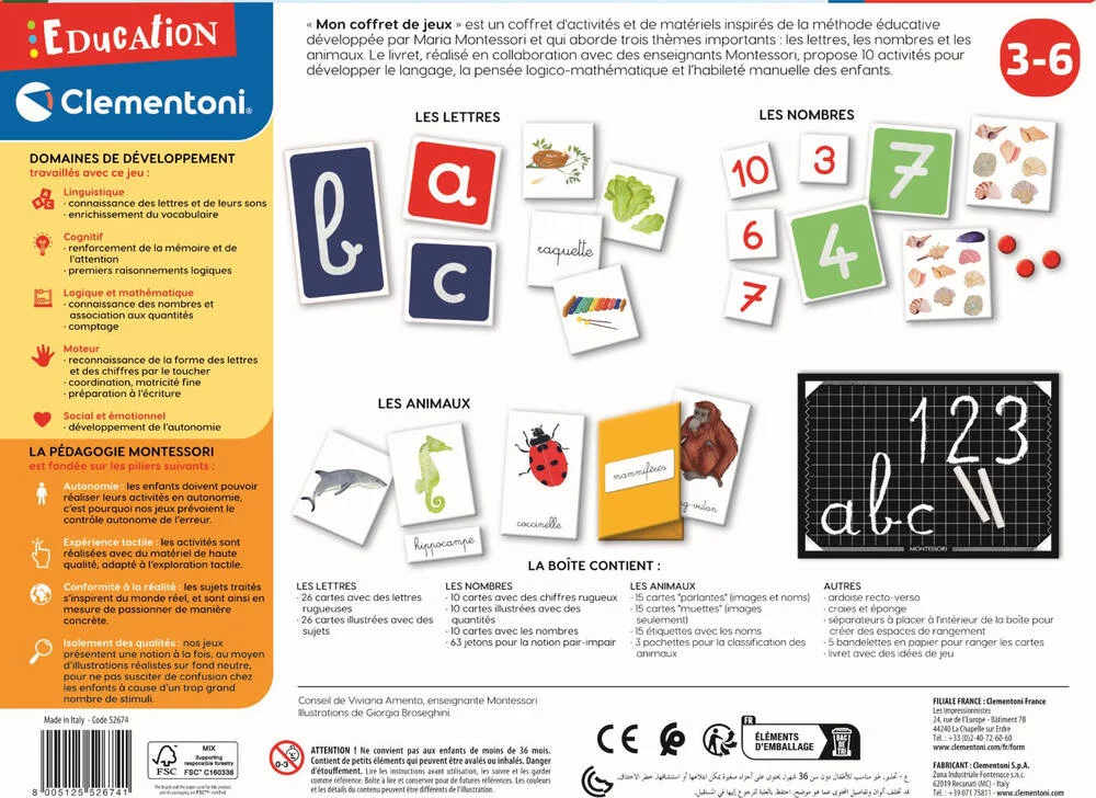 EDUCATION CLEMENTONI - MONTESSORI -MON COFFRET DE JEUX