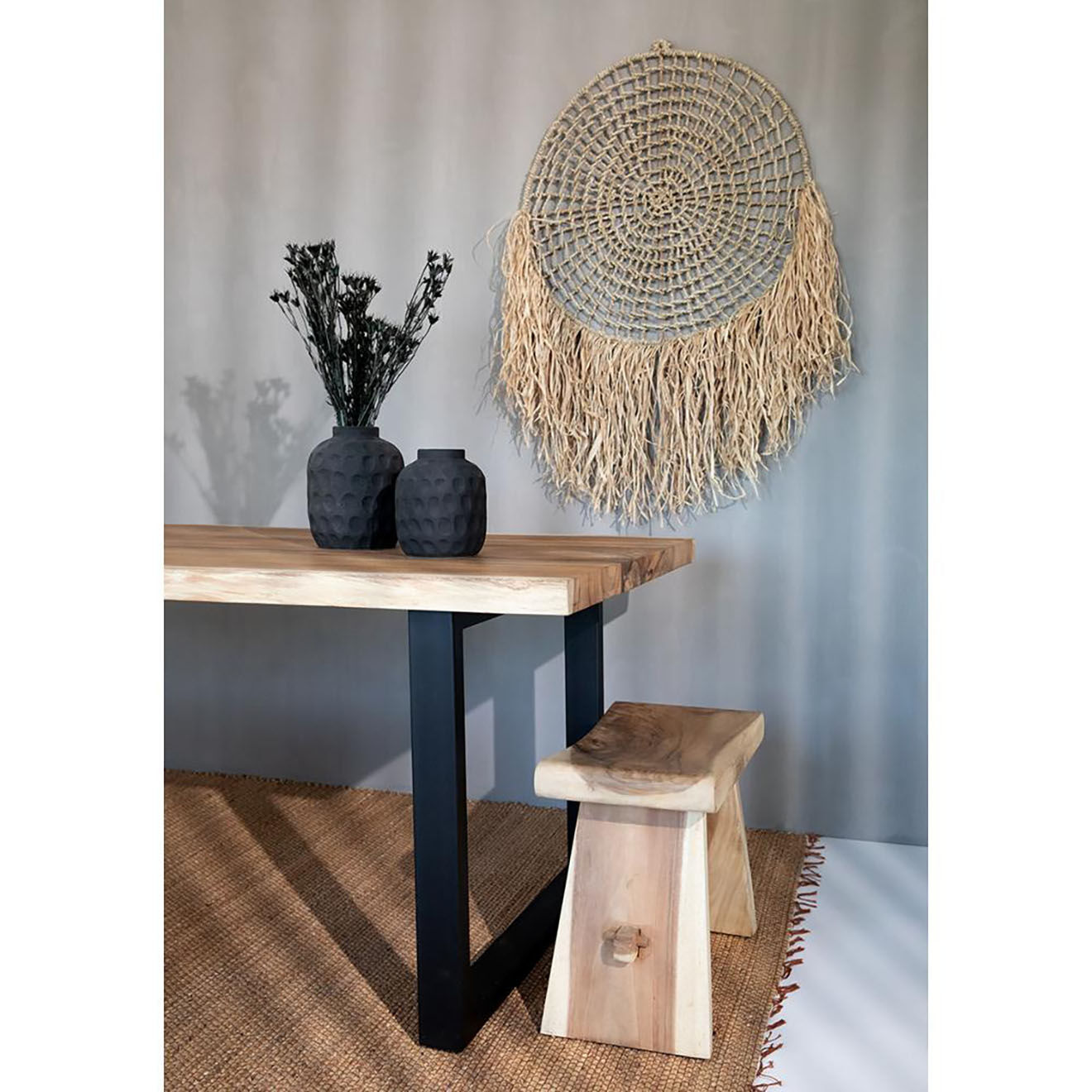 Bazar Bizar Tabouret Suar beige - 50x30x45 cm
