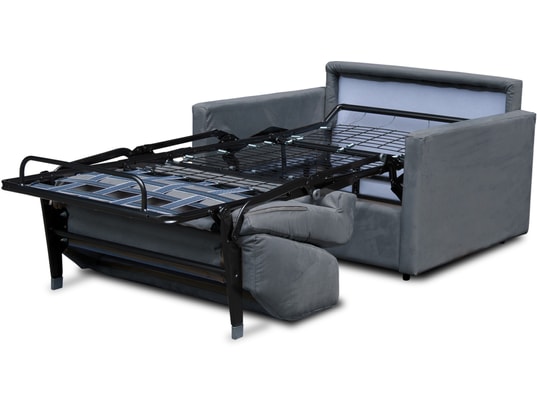 CITY - Fauteuil convertible Aosta microfibre gris foncé couchage 75x195 cm