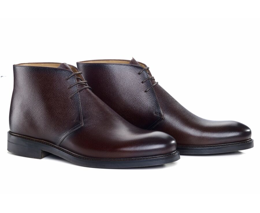 Low boots homme Chocolat grainé - GREENWICH GOMME CITY II