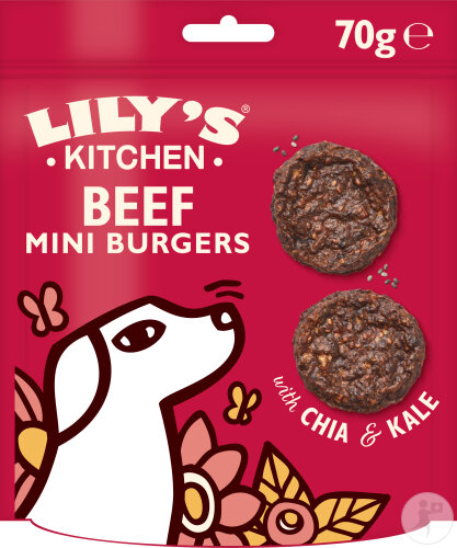 Lily's Kitchen Mini Burgers Friandises Pour Chien Bœuf 70g