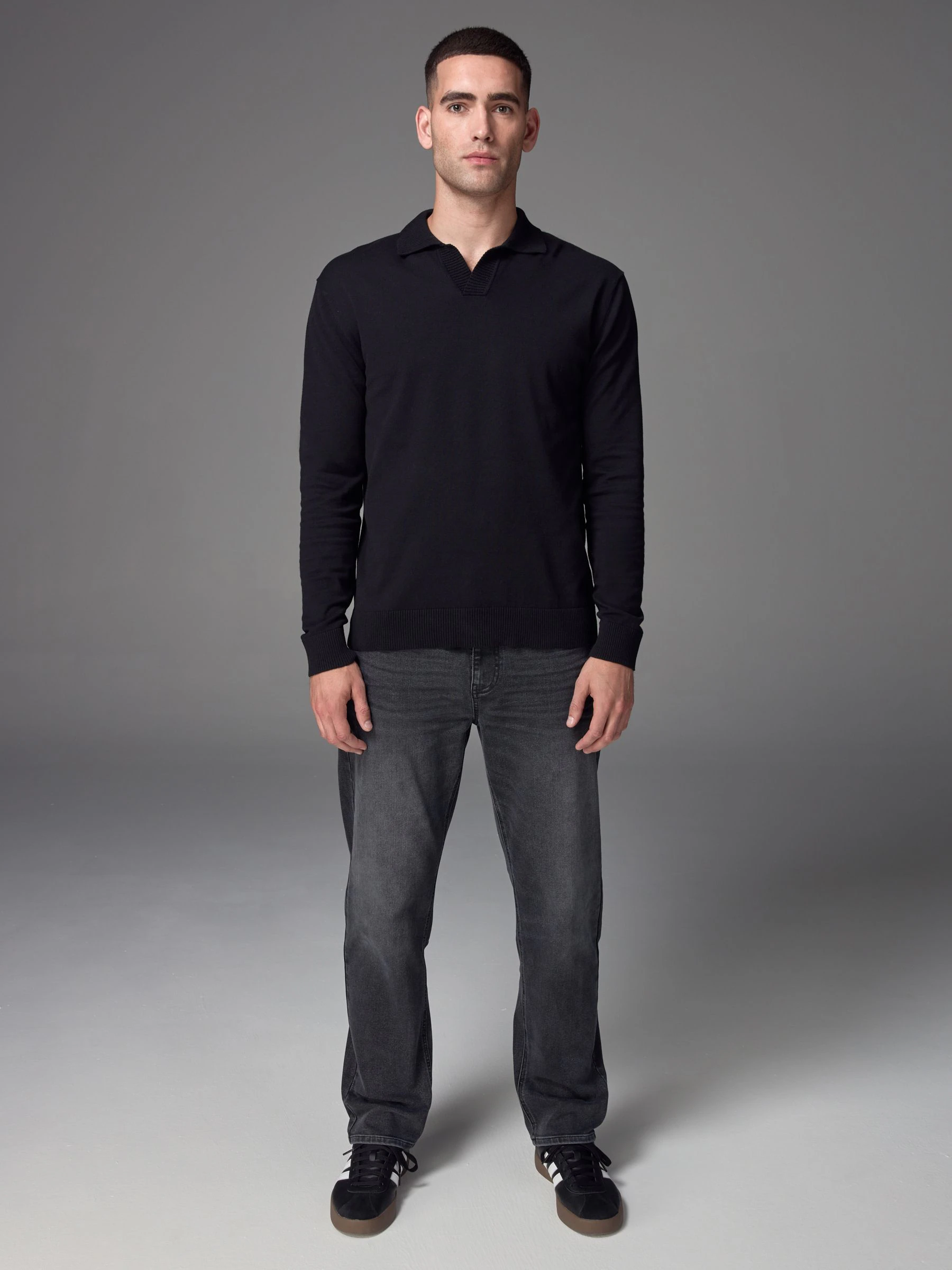 Grijs Gewassen - Straight-fit Essential stretchy jeans met rechte pasvorm