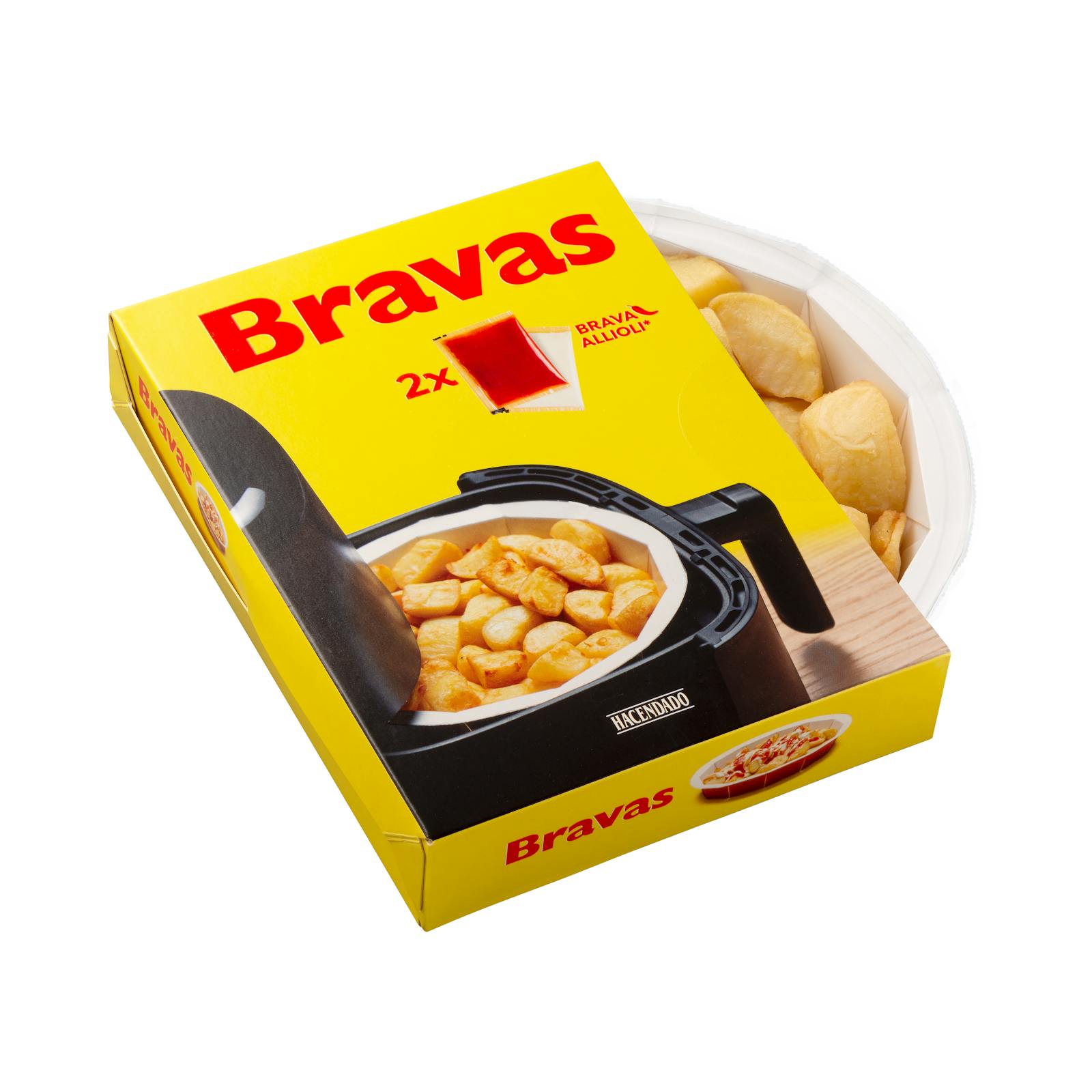 Patatas bravas avec aïoli et sauce épicée Hacendado