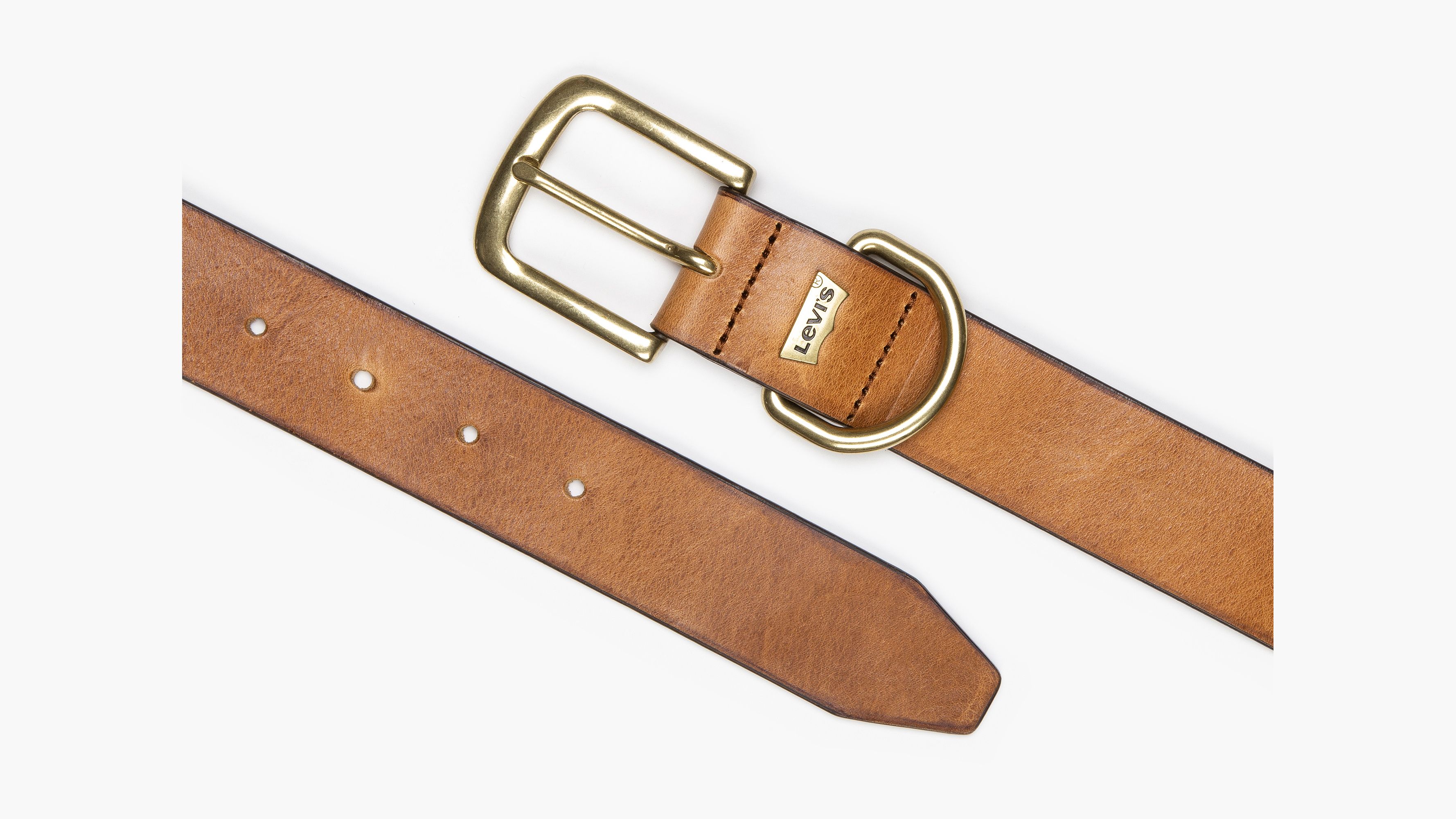 Ceinture en cuir Lux - Cognac - Marron
